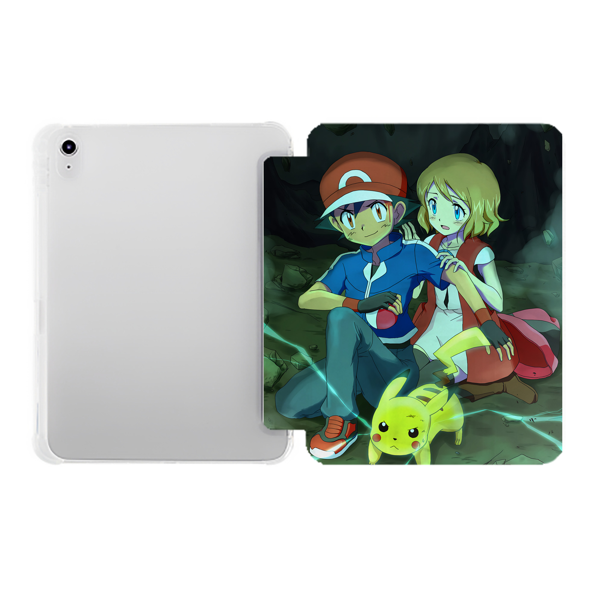（画像用） ポケットモンスター Pokémon IPad ケース ペン収納付き 三つ折りスタンド PUレザー×シリコン 対応機種9.5/10.5/10.9インチ